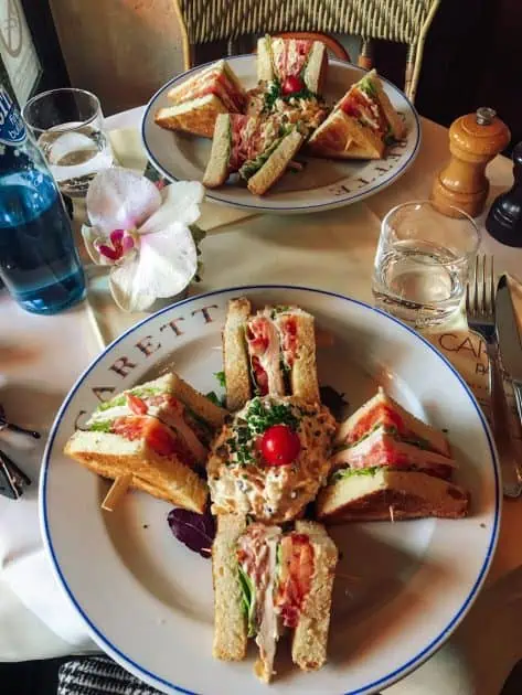 Carette Cafe Sandwich platter during our week in Paris