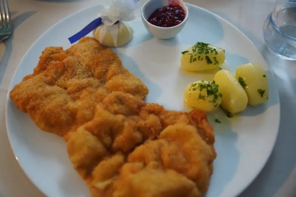 Traditional Shnitzel dish captured at Sheraton Salzburg